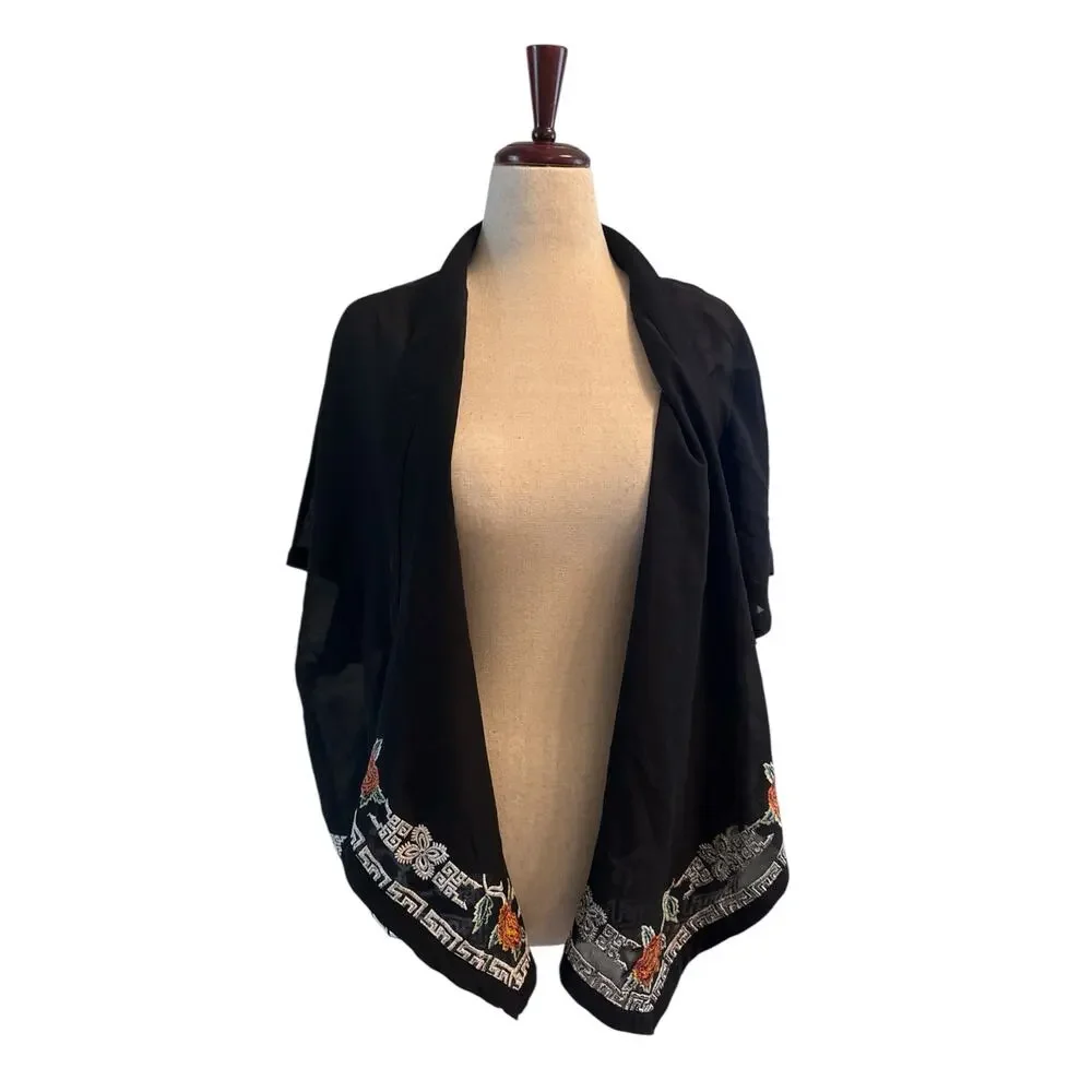 Forever 21 boho asymmetrical sheer oversized shrug XS - NWT - Picture 3 of 8